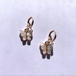 FREE WITH BUNDLE OF 3+ White Butterfly Earrings